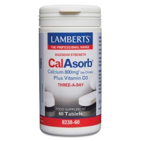 LAMBERTS Calasorb Calcium 800mg Συμπλήρωμα Ασβεστίου με Βιταμίνη D3 60 Ταμπλέτες