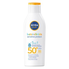 NIVEA Sun Babies & Kids Sensitive Protect Lotion SPF50+ Children's Sunscreen Lotion 5 in 1 200ml
