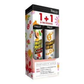 Inoplus Promo Multi Multi 10 Vitamins 7 Minerals Πολυβιταμίνη 20 Αναβράζοντα Δισκία & Vitamin C 500mg 20 Αναβράζοντα Δισκία