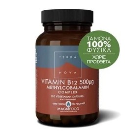 Terranova Vitamin Β12 500mg Complex με Βιταμίνη Β12 για Μέγιστη Απορρόφηση 100 Κάψουλες