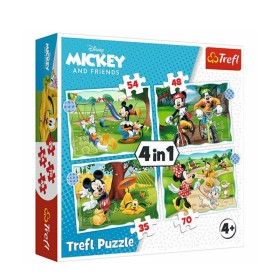 TREFL Disney Mickey Mouse 4 in 1 4 Διαφορετικά Παιδικά Puzzle για 4+ Ετών 207 Κομμάτια