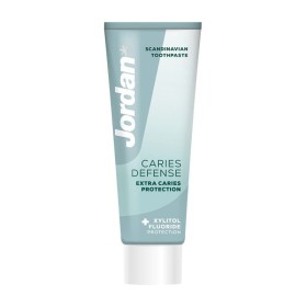 Jordan caries Defense Protection Toothpaste Οδοντόκρεμα με Φθόριο & Ξυλιτόλη για Μεγαλύτερη Προστασία Από την Τερηδόνα 75ml