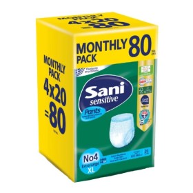 Sani Sensitive Pants Ελαστικό Εσώρουχο Ακράτειας No4 X-Large 4x20 Τεμάχια [Monthly Pack]
