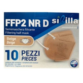 Sibilla FFP2 NR D Μάσκα Προσώπου Μπεζ 10 τεμάχια