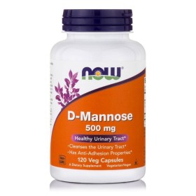 NOW D-Mannose 50 mg Supplement for the Urinary System 120 Capsules
