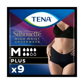 Tena Silhouette Plus Black Εσώρουχο Ακράτειας σε Μαύρο Χρώμα Medium 9 Τεμάχια