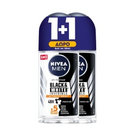 NIVEA Men Promo Black & White Invisible Ultimate Impact Ανδρικό Αποσμητικό Roll-on 2x50ml [1+1 Δώρο]