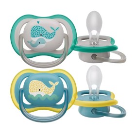 Philips Avent Πιπίλα Σιλικόνης  Ultra Air 18+m Φάλαινες [SCF349/24]  2 Τεμάχια