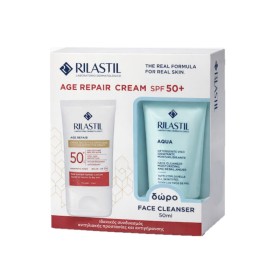 Rilastil Promo Age Repair Anti-Age Protective Cream Αντηλιακή & Αντιρυτιδική Κρέμα Προσώπου spf50 40ml & Aqua Face Cleanser Καθαριστικό Προσώπου 50ml