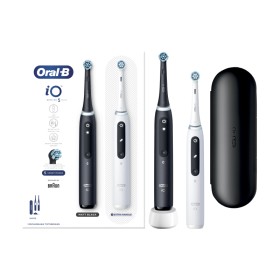 Oral-B Series 5 iO Duo Ηλεκτρικές Επαναφορτιζόμενες Οδοντόβουρτσες σε Λευκό & Μαύρο 2 Tεμάχια