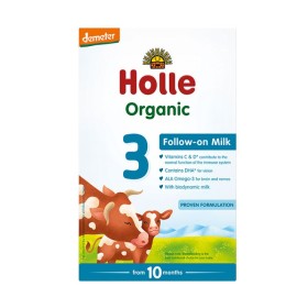 Holle Organic Growing-Up No 3 Cow Milk Formula Βρεφικό Αγελαδινό Γάλα από 10m+ 600g