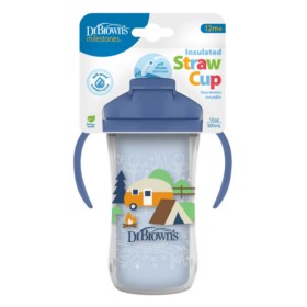 Dr. Browns Κύπελλο Θερμός με Καλαμάκι Μπλε 12m+ 300ml Dr. Browns Κύπελλο Θερμός με Καλαμάκι Μπλε 12m+ 300ml