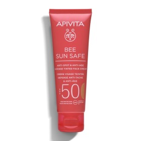 Apivita Bee Sun Safe Anti-Spot & Anti-Age Defense Tinted Αντηλιακή Κρέμα Προσώπου με Χρώμα κατά των Ρυτίδων & Πανάδων Spf50 50ml Apivita Bee Sun Safe Anti-Spot & Anti-Age Defense Tinted Αντηλιακή Κρέμα Προσώπου με Χρώμα κατά των Ρυτίδων & Πανάδων Spf50 50ml