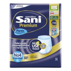 Sani Pants Premium Ελαστικό Εσώρουχο Ακράτειας N4 Extra Large 12 Τεμάχια Sani Pants Premium Ελαστικό Εσώρουχο Ακράτειας N4 Extra Large 12 Τεμάχια