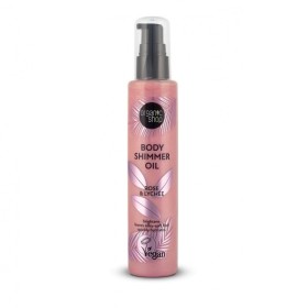 Organic Shop Body Shimmer Dry Oil Rose & Lycee Vegan Ξηρό Λάδι Σώματος για Λάμψη 100ml