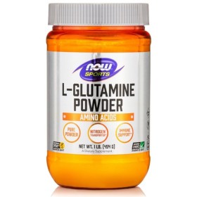 NOW Sports L-Glutamine Pure Powder Vegetarian Συμπλήρωμα με Καθαρή Γλουταμίνη για Υποστήριξη των Μυών 454g