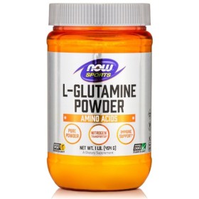 Now Sports L-Glutamine Pure Powder Vegetarian Συμπλήρωμα με Καθαρή Γλουταμίνη για Υποστήριξη των Μυών 454g