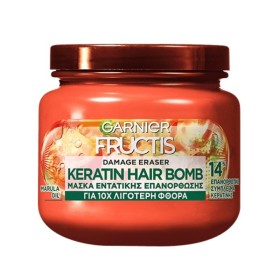 GARNIER Fructis Damage Eraser Keratin Μάσκα Μαλλιών Εντατικής Επανόρθωσης με Σύμπλεγμα Κερατίνης & Έλαιο Marula 320ml