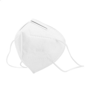 Μάσκα μιας Χρήσης Λευκή KN95-FFP2 με Έλασμα και Λάστιχα 10 Τεμάχια