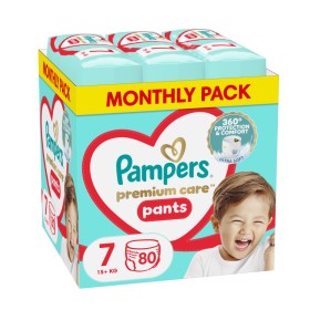 Pampers Premium Care Pants Μέγεθος 7 (15kg+) Πάνες Βρακάκι 80 Τεμάχια [Monthly Pack]