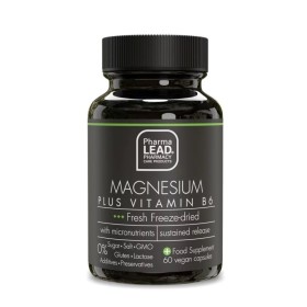 PHARMALEAD Black Range Magnesium Plus Vitamin B6 για την Ομαλή Λειτουργία των Μυών & του Νευρικού Συστήματος 60 Κάψουλες