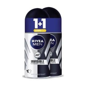 NIVEA Men Promo Deo Black & White Invisible Original Roll-On 2x50ml [1+1 Gift]
