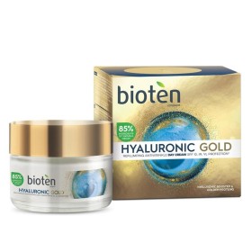 BIOTEN Hyaluronic Gold Day Cream Αντιρυτιδική Κρέμα Ημέρας για Αναδιαμόρφωση με Υαλουρονικό Οξύ & Δείκτη Προστασίας SPF10 50ml