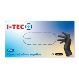 I-TEC Εξεταστικά Γάντια Νιτριλίου Xωρίς Πούδρα Μαύρο (Extra Large) 100 Τεμάχια I-TEC Εξεταστικά Γάντια Νιτριλίου Xωρίς Πούδρα Μαύρο (Extra Large) 100 Τεμάχια