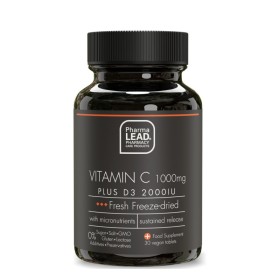 PHARMALEAD Black Range Vitamin C 1000mg Plus D3 2000IU με Αντιοξειδωτική Δράση για την Ενίσχυση του Ανοσοποιητικού Συστήματος 30 Κάψουλες