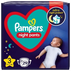 PAMPERS Night Pants Πάνες Μέγεθος 3 6-11kg 29 Τεμάχια