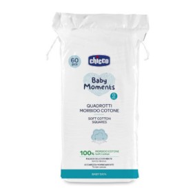 Chicco Baby Moments Τετράγωνα Μαντηλάκια από Βαμβάκι 60 Τεμάχια
