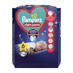 Pampers Night Pants Μέγεθος 6 (13Kg+) Πάνες Βρακάκι 19 Τεμάχια
