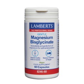Lamberts Gentle Magnesium Bisglycinate Συμπλήρωμα για την Υποστήριξη Μυϊκού & Νευρικού Συστήματος 60 Κάψουλες