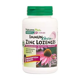 NATURES PLUS Herbal Actives ImmunActin Zinc Lozenges για Ενίσχυση του Ανοσοποιητικού 60 Παστίλιες