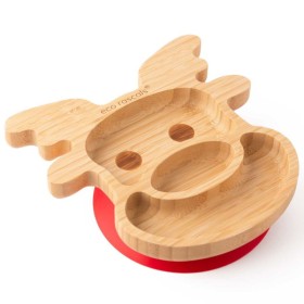 Eco Rascals Bamboo Plate Deer Πιάτο με Χωρίσματα και Σιλικόνη 1 Τεμάχιο