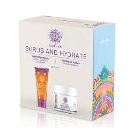 Garden Promo Scrub & Hydrate Ενυδατική Κρέμα με Λευκό Νούφαρο 50ml & Scrub Προσώπου με Πρόπολη 50ml