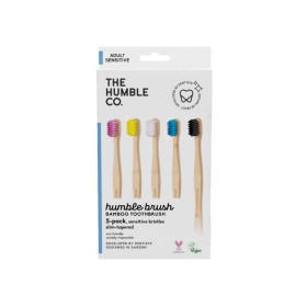 THE HUMBLE CO Humble Brush Pack Flat Curved Adult Sensitive Οδοντόβουρτσα Ενηλίκων σε 5 Χρώματα 5 Τεμάχια
