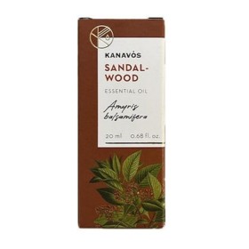 Kanavos Essential Oil Sandalwood Αιθέριο Έλαιο Σανδαλόξυλο 20ml