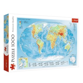 Trefl Physical Map Of The World Puzzle Ενηλίκων 1000 Κομμάτια