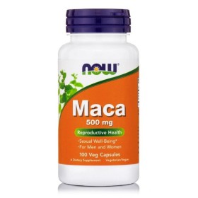 NOW Maca 500mg Supplement to Enhance Sexual Health 100 Capsules