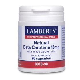 LAMBERTS Natural Beta Carotene 15mg Συμπλήρωμα με Καροτίνη για τα Μάτια 90 Κάψουλες