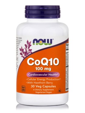 NOW CO Q10 100mg Cardiovascular & Immune Support Supplement 30 Softgels