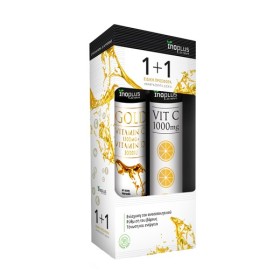 Inoplus Promo Gold Cran για την Υγεία του Ουροποιητικού 20 Αναβράζοντα Δισκία & Vit C 1000mg για Ενίσχυση του Ανοσοποιητικού 20 Αναβράζοντα Δισκία