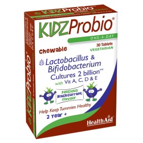 Health Aid Kidz Probio Προβιοτικά για Παιδιά 2+ Ετών Γεύση Φραγκοστάφυλλο 30 Μασώμενες Tαμπλέτες Health Aid Kidz Probio Προβιοτικά για Παιδιά 2+ Ετών Γεύση Φραγκοστάφυλλο 30 Μασώμενες Tαμπλέτες