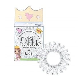 ΙΝVISIBOBBLE Kids Princess Sparkle Διάφανα Παιδικά Λαστιχάκια Σπιράλ 3 Τεμάχια