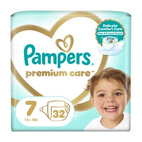 Pampers Premium Care Μέγεθος 7 (15+kg) Βρεφικές Πάνες 32 Τεμάχια