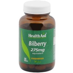 HEALTH AID Bilberry 275mg με Μύρτιλο για Ενίσχυση της Όρασης 30 Ταμπλέτες