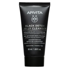 Apivita Black Detox Mini Cleansing Gel Καθαρισμού Πρόσωπο & Μάτια 50ml