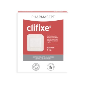 Pharmasept Clifixe 10cm Χ 10cm Αποστειρωμένες Γάζες 10x10cm 5 Τεμάχια Pharmasept Clifixe 10cm Χ 10cm Αποστειρωμένες Γάζες 10x10cm 5 Τεμάχια