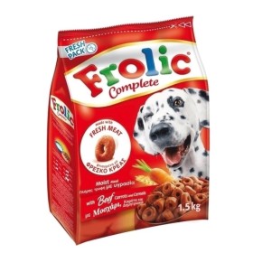 FROLIC Complete Wet Croquettes for Adult Dogs with Beef Flavor 1.5kg
